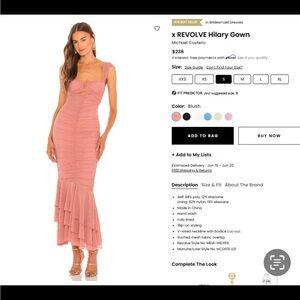 REVOLVE Pink Ruffled Tiered Midi Dress Scoop Neck